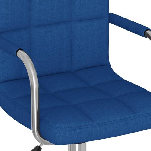 Drejelig kontorstol stof blå