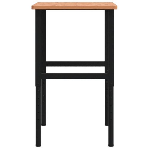 Arbejdsbænk 100x60x(71,5-98) cm massivt bøgetræ rektangulær