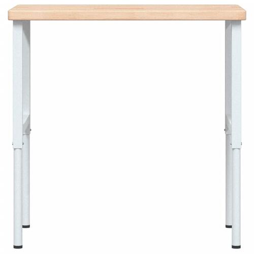Arbejdsbænk 100x60x(73-99,5) cm massivt egetræ rektangulær