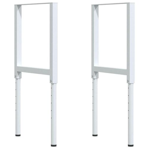 Arbejdsbænk 100x60x(73-99,5) cm massivt egetræ rektangulær