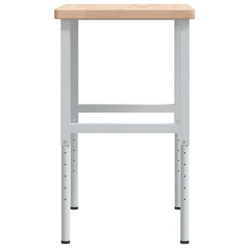 Arbejdsbænk 100x60x(73-99,5) cm massivt egetræ rektangulær