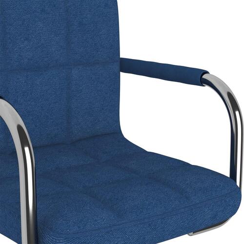 Drejelig spisebordsstol stof blå