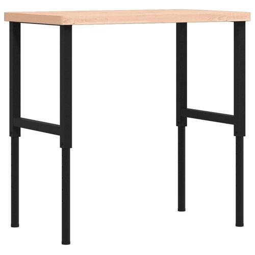 Arbejdsbænk 100x60x(73-99,5) cm massivt bøgetræ rektangulær