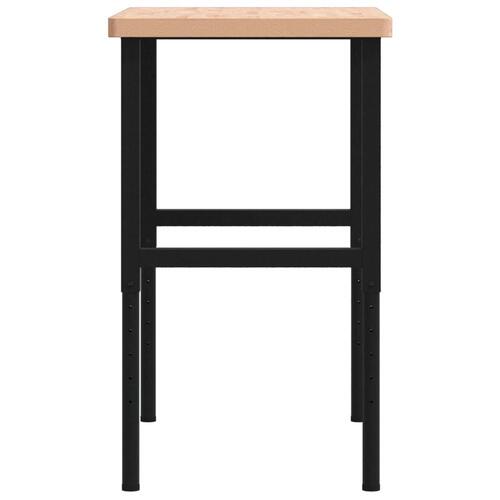 Arbejdsbænk 100x60x(73-99,5) cm massivt bøgetræ rektangulær