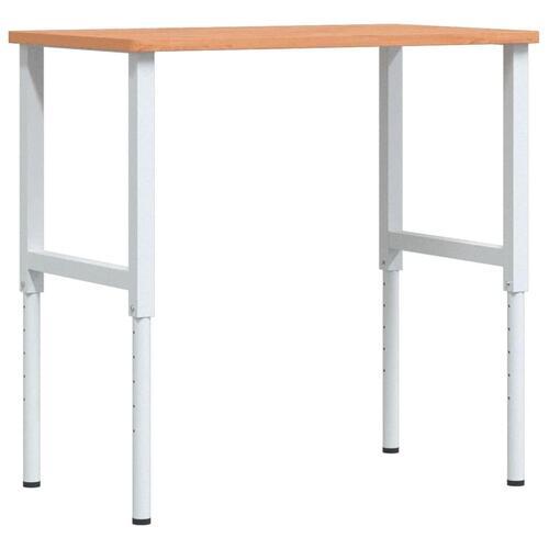 Arbejdsbænk 100x60x(71,5-98) cm massivt bøgetræ rektangulær