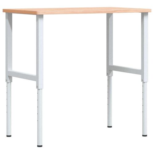 Arbejdsbænk 100x60x(71,5-98) cm massivt bøgetræ rektangulær