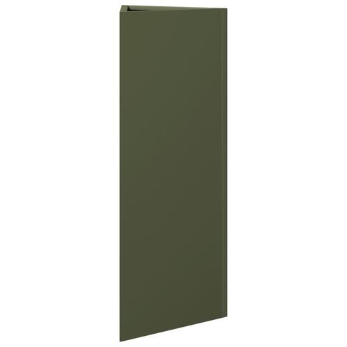 Plantekasser 2 stk. 30x26x75 cm trekantet stål olivengrøn