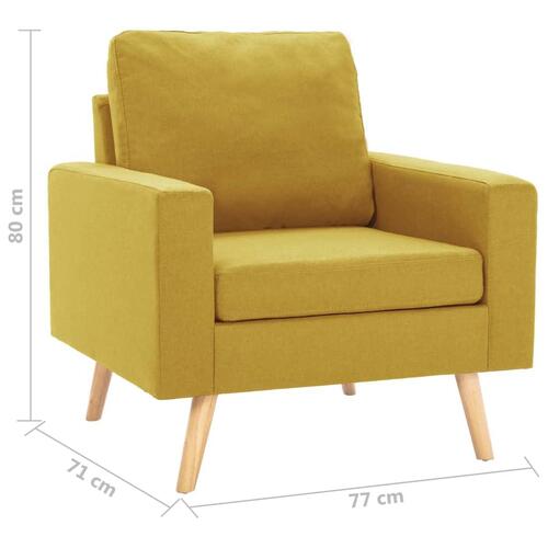 2 personers sofa stof gul
