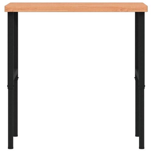 Arbejdsbænk 100x60x(73-99,5) cm massivt bøgetræ rektangulær