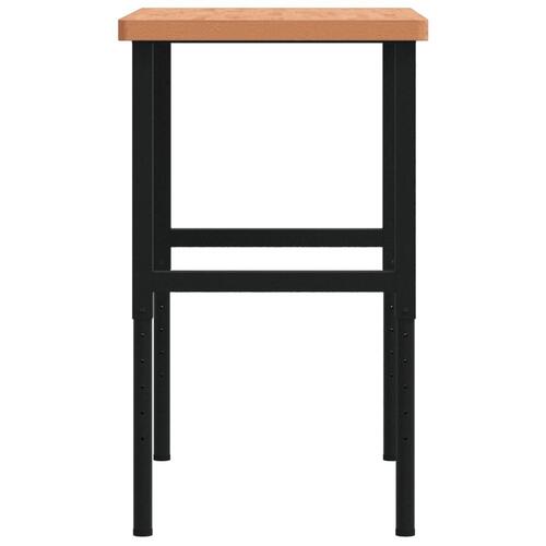 Arbejdsbænk 100x60x(73-99,5) cm massivt bøgetræ rektangulær
