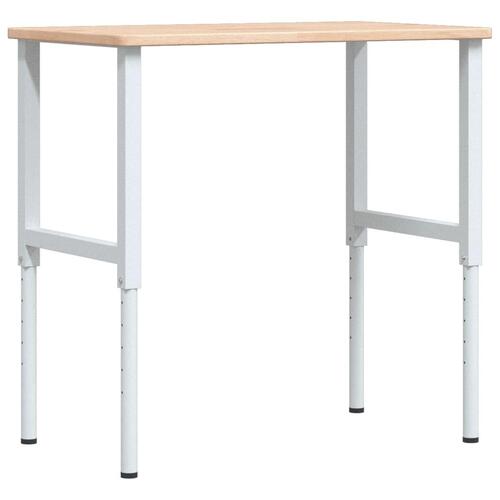 Arbejdsbænk 100x60x(71,5-98) cm massivt egetræ rektangulær