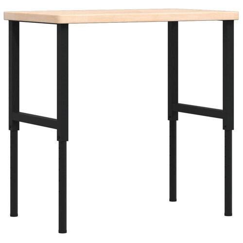Arbejdsbænk 100x60x(73-99,5) cm massivt egetræ rektangulær