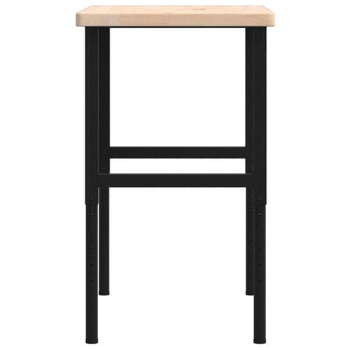 Arbejdsbænk 100x60x(73-99,5) cm massivt egetræ rektangulær