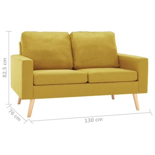 2 personers sofa stof gul