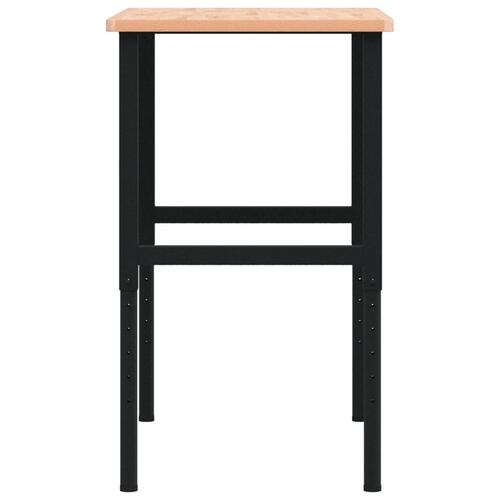 Arbejdsbænk 100x60x(71,5-98) cm massivt bøgetræ rektangulær