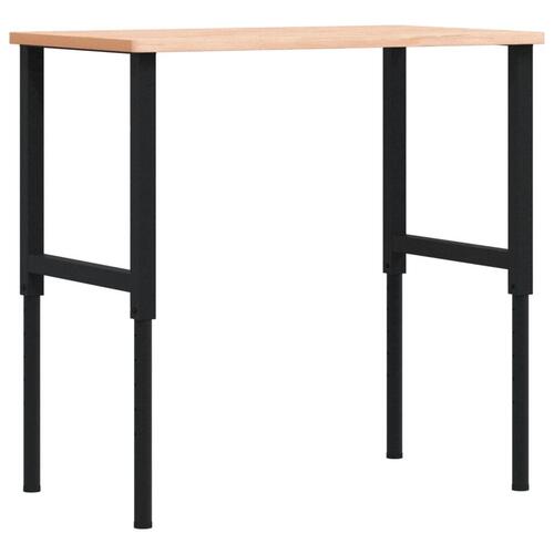 Arbejdsbænk 100x60x(71,5-98) cm massivt bøgetræ rektangulær