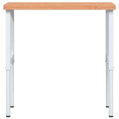 Arbejdsbænk 100x60x(73-99,5) cm massivt bøgetræ rektangulær