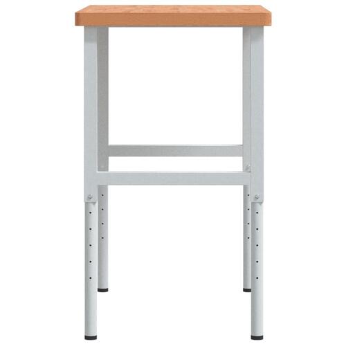 Arbejdsbænk 100x60x(73-99,5) cm massivt bøgetræ rektangulær