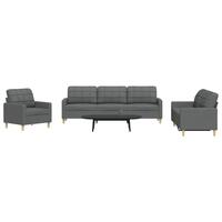 3 personers sofa stof mørkegrå