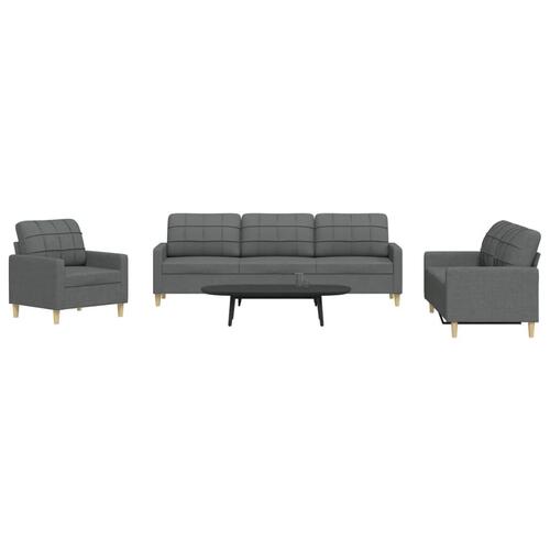 3 personers sofa stof mørkegrå