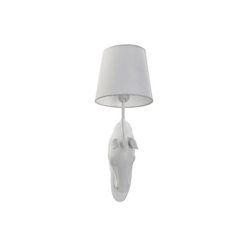 Væglampe Home ESPRIT Hvid Moderne Hest Ældet overflade 220 V 18 x 21,5 x 50,5 cm (2 enheder)