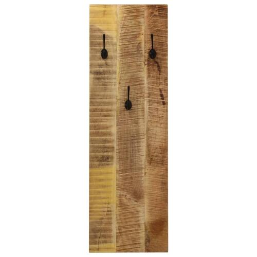 Vægmonteret knagerækker 2 stk. massivt mangotræ 36 x 110 x 3 cm