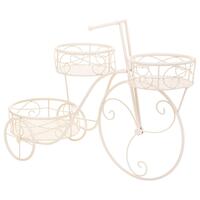 Urtepotteholder Alexandra House Living Hvid Metal Jern Cykel 28 x 28 x 28 cm