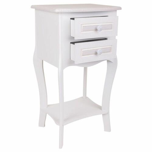 Natbord Alexandra House Living Hvid 31 x 71 x 38 cm