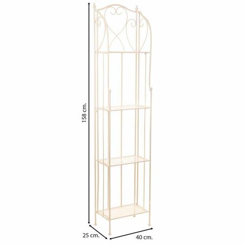 Hylder Alexandra House Living Hvid Metal Jern 25 x 90 x 30 cm