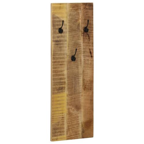 Vægmonteret knagerækker 2 stk. massivt mangotræ 36 x 110 x 3 cm