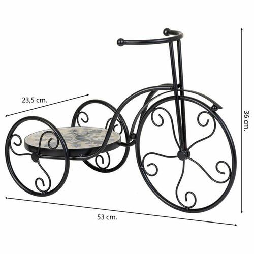 Urtepotteholder Alexandra House Living Sort Jern Flise Cykel 23 x 36 x 53 cm