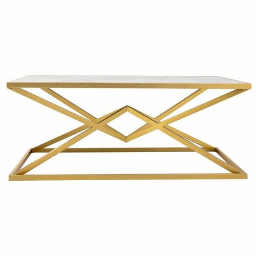 Sofabord Alexandra House Living Guld Metal Papir Jern Træ MDF 60 x 45 x 110 cm