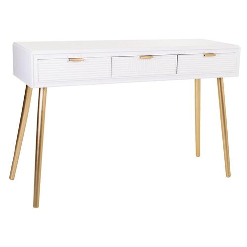 Entrebord med skuffer Alexandra House Living Gylden Træ MDF 41 x 78 x 120 cm