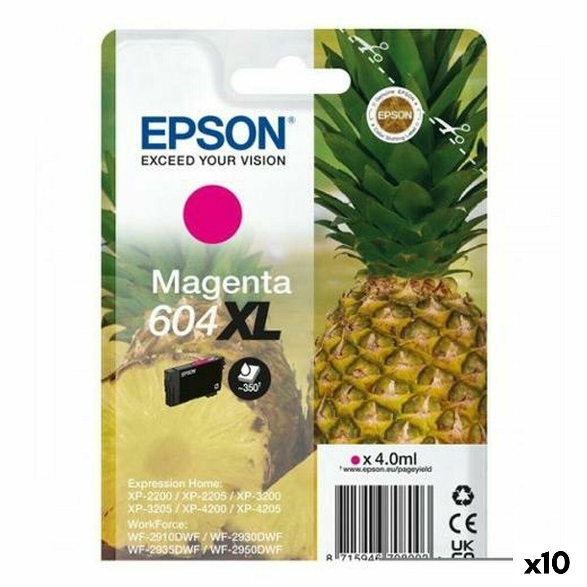 Original blækpatron Epson XP-2200 WF-2910DWF 604XL Magenta (10 enheder)