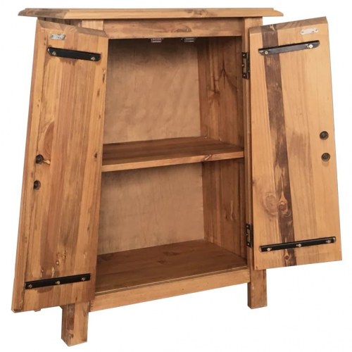 Badeværelsesskab 59×32×80 cm i massivt fyrretræ - vintagelook