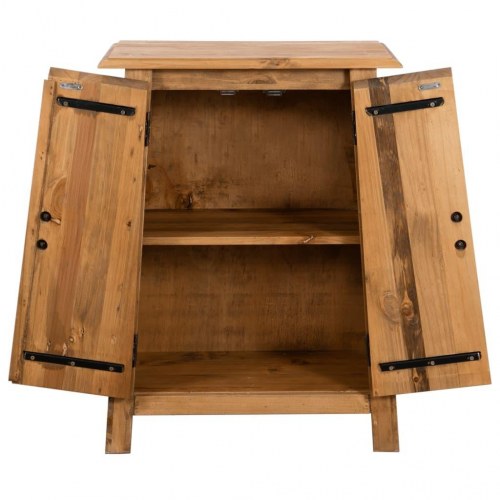 Badeværelsesskab 59×32×80 cm i massivt fyrretræ - vintagelook
