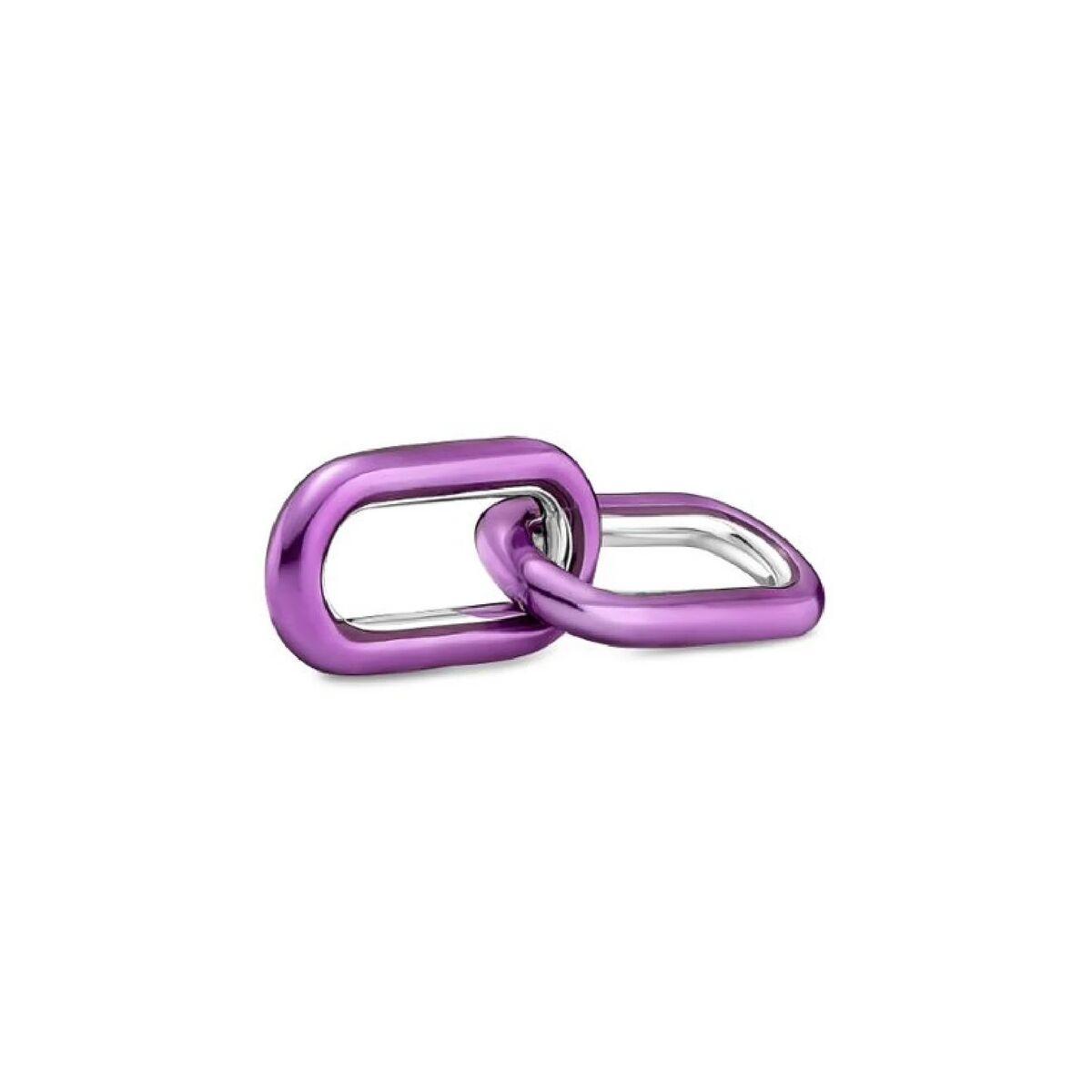Pandora Purple Double Link - perle/led i sterling sølv 925