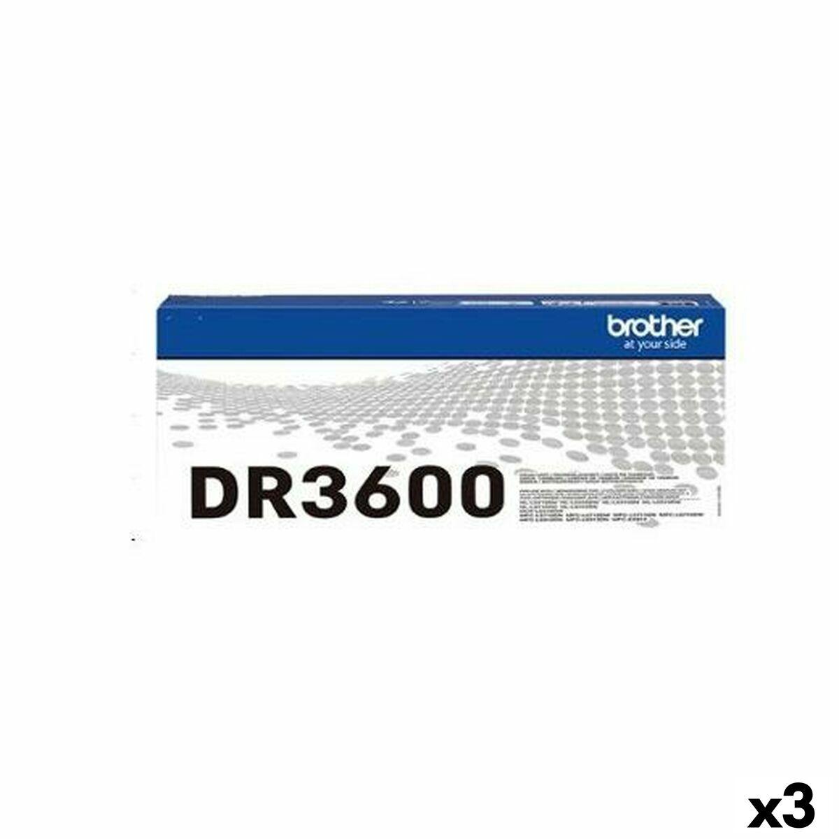 Printertromle Brother DR3600 - sort - 3 stk. (til HL‑L5210DN/5210DW/6210DW/6410DN, DCP‑L5510DW, MFC‑L5710DN/5710DW/6710DW/6910DN)