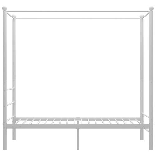 Sengestel til himmelseng 100x200 cm metal hvid
