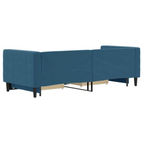 Daybed med udtræk og 2 skuffer 80 x 200 cm - blå