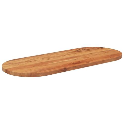 Bordplade 100x40x3,8 cm oval massivt akacietræ