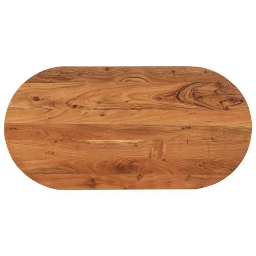 Bordplade 100x50x3,8 cm oval massivt akacietræ