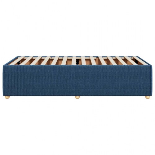 Sengeramme uden madras i stof 80 x 200 cm - blå