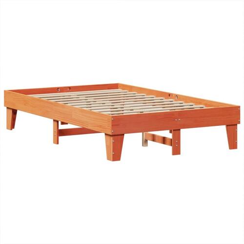 Sengeramme uden madras 120x190 cm massivt fyrretræ gyldenbrun
