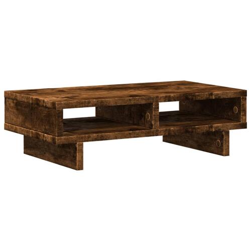Skærmstander 50x27x15 cm konstrueret træ røget egetræsfarve