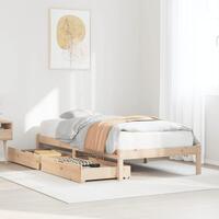 Sengeramme uden madras 100x200 cm massivt fyrretræ