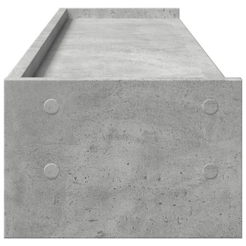 Skærmstander 100x24x16 cm konstrueret træ betongrå