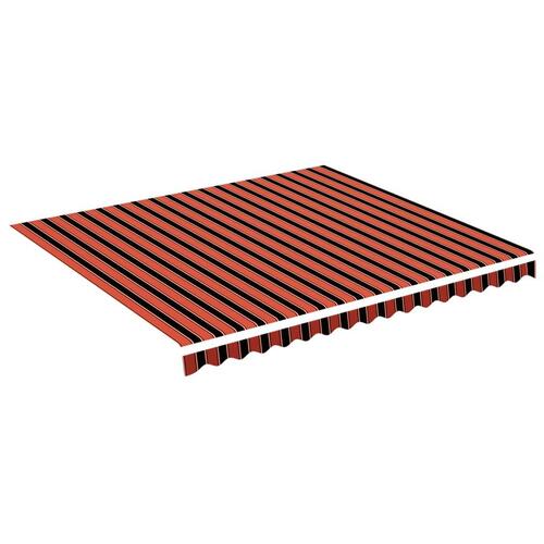 Markisedug 4x3,5 m orange og brun