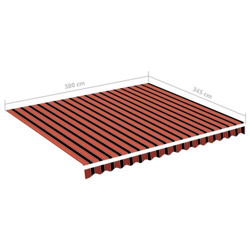 Markisedug 4x3,5 m orange og brun