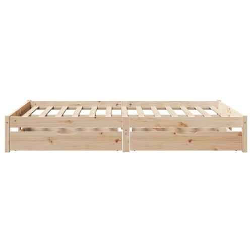 Sengeramme uden madras 120x190 cm massivt fyrretræ